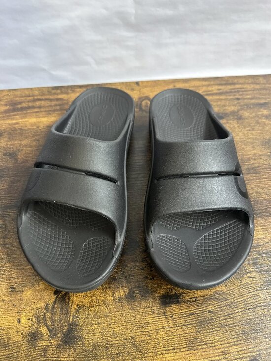 OOFOS Shoes - OOFOS OOahh Recovery Slides Black Slip On Sandals Unisex Women's 9 Men's 7 EU 40